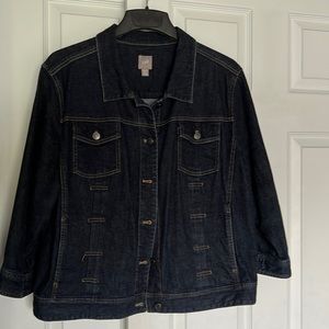 J Jill dark wash jean jacket